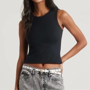 Open Edit Black Smooth Edit Crewneck Tank Large NWT